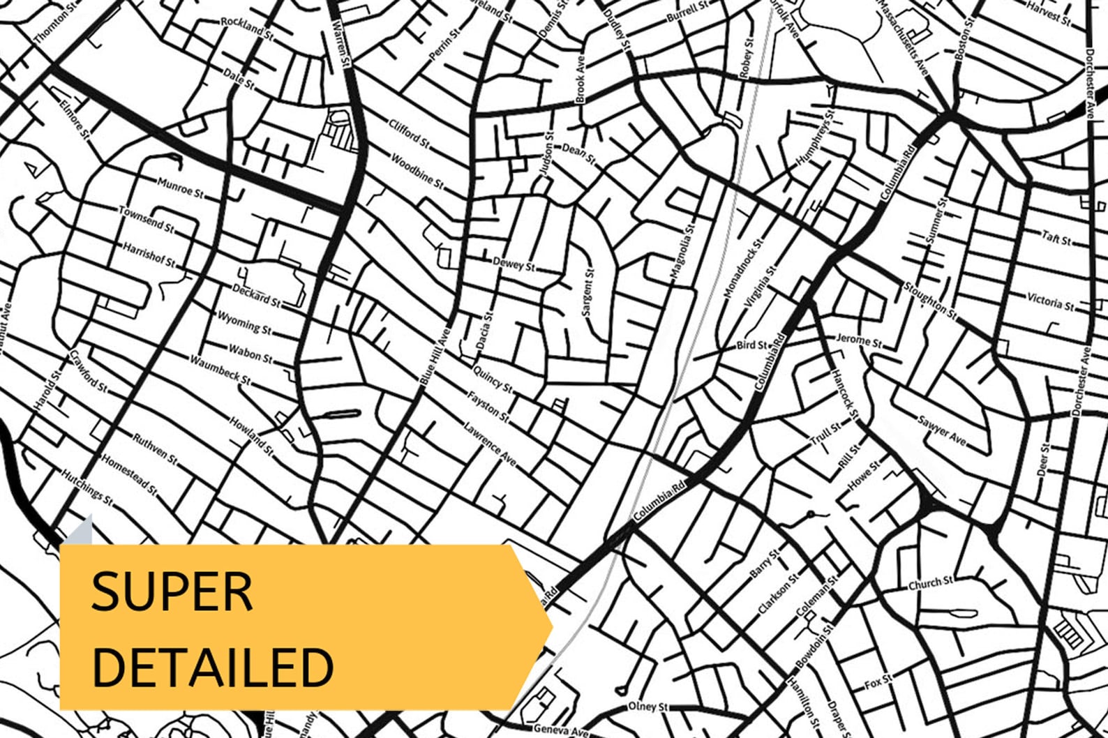 Printable Map of Boston Massachusetts - Il 1588xN.2381740733 M5j2 