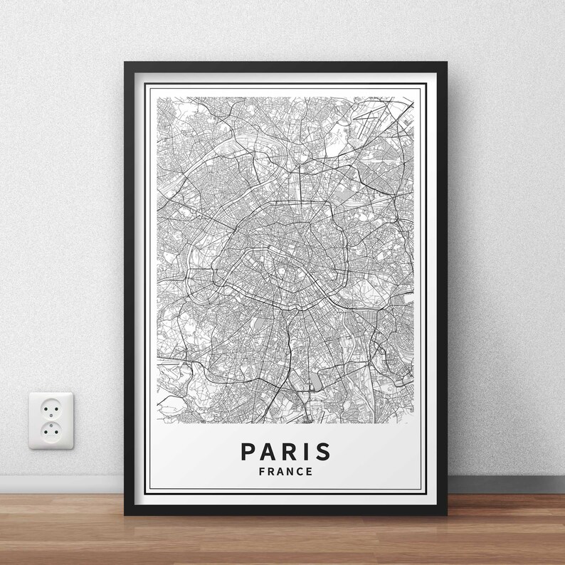 Printable Map of Paris France Instant - Il 794xN.2107246745 88q7 