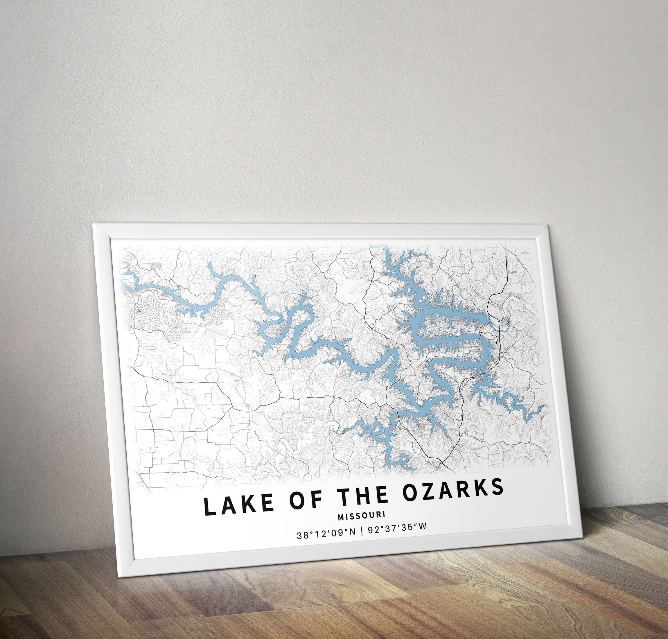 Printable Map Lake of the Ozarks Missouri United States - Etsy