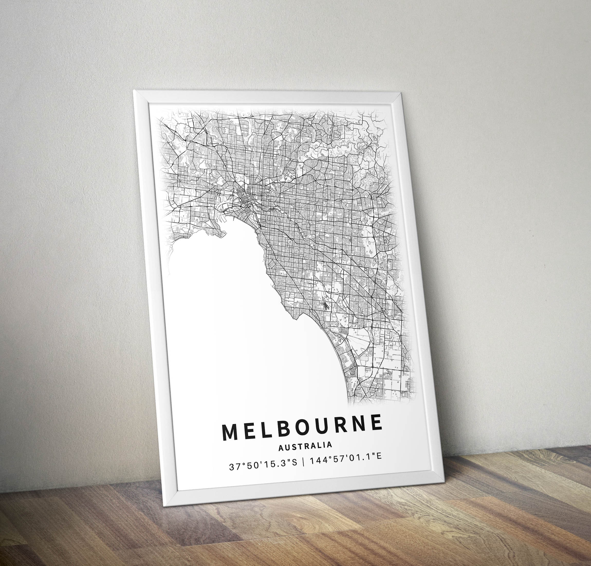 Printable Map of Melbourne, Victoria, Australia With Street Names ...
