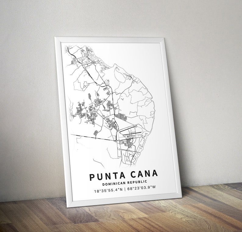 Printable Map of Punta Cana Dominican Republic with Street | Etsy