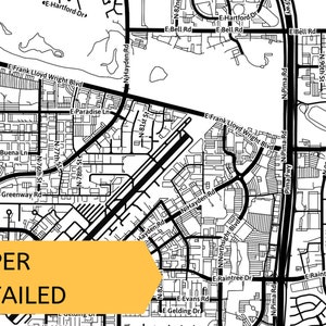 Printable Map of Scottsdale Arizona AZ United States With - Etsy