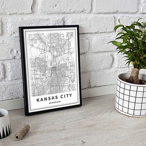 Printable Map of Kansas City, Missouri Instant Download City Map Gift ...