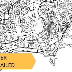 Printable Map of Naples, Italy With Street Names - Instant Download ...