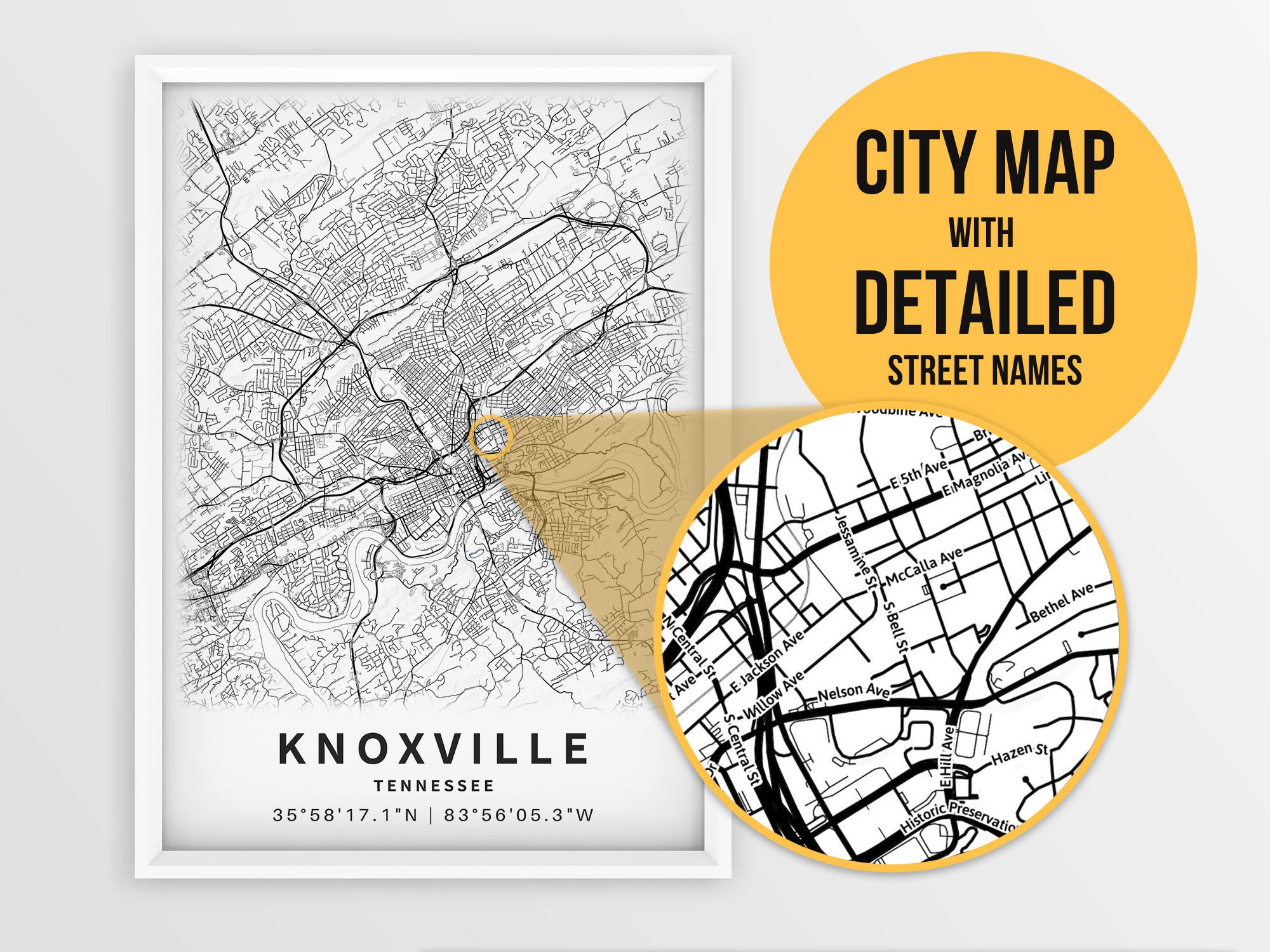 printable-map-of-knoxville-tn-tennessee-united-states-with-etsy