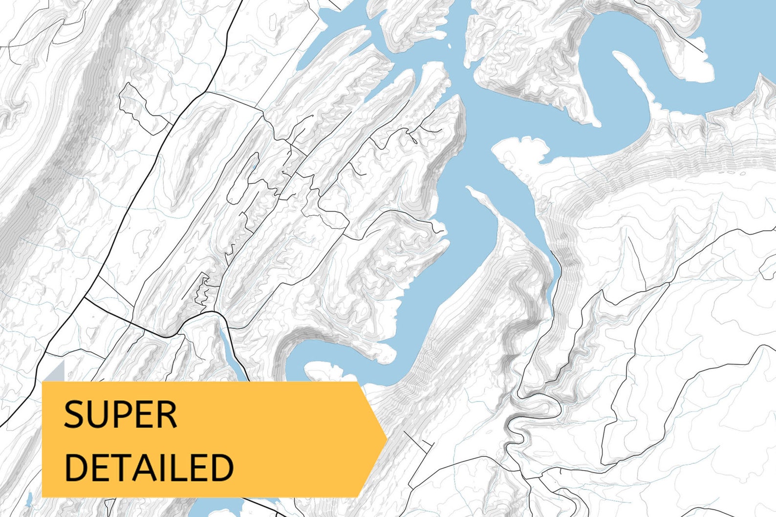 Printable Map of Raystown Lake Pennsylvania United States Etsy Ireland