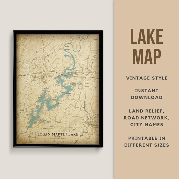 Lake Martin Alabama Framed Vertical Poster Lake Martin Alabama Framed Vertical Poster