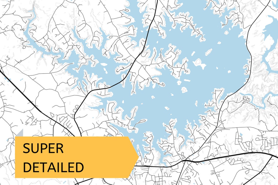 printable-map-lake-keowee-south-carolina-united-states-etsy