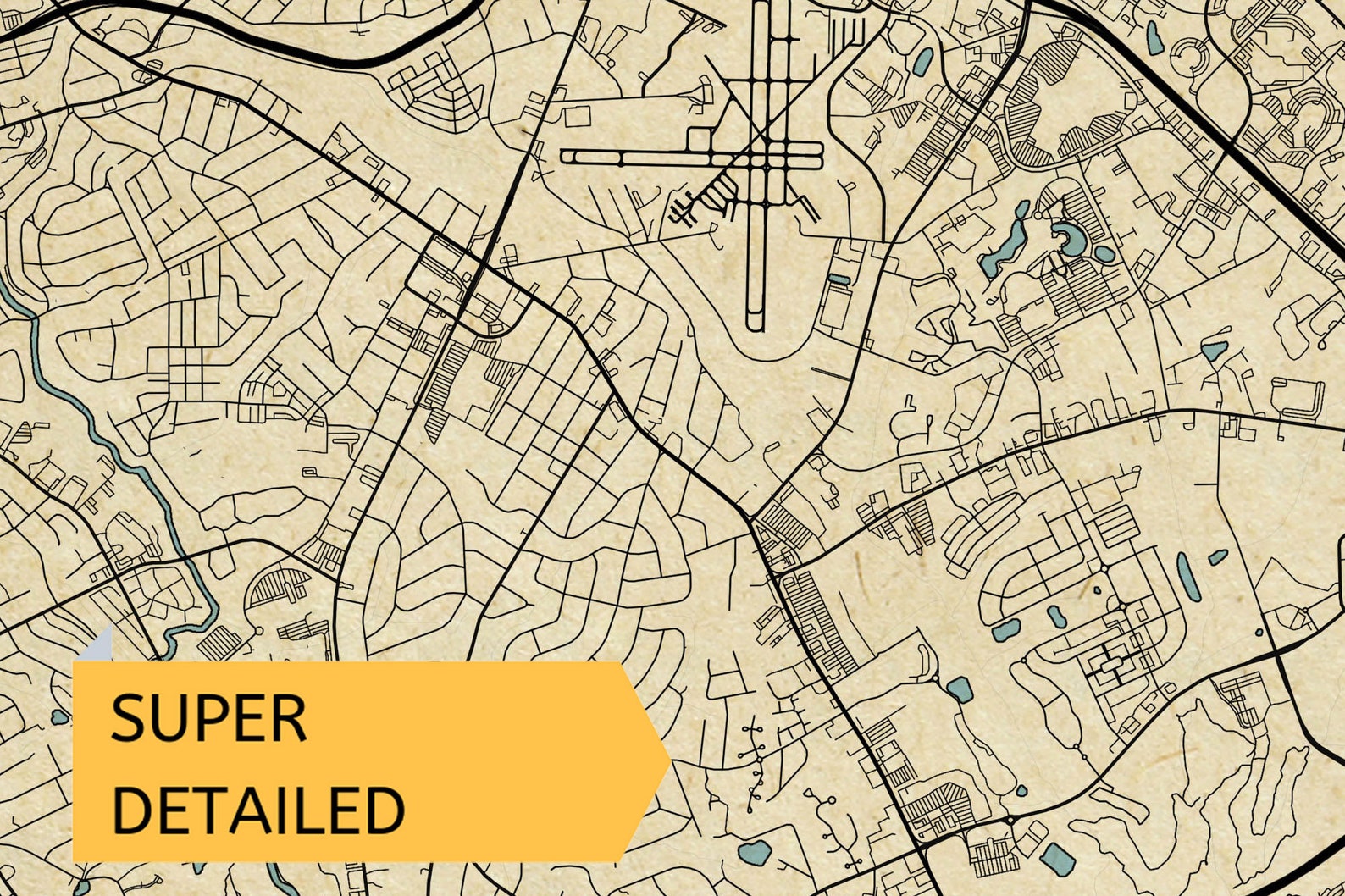Printable Vintage Style Map Greenville South Carolina - Etsy Hong Kong