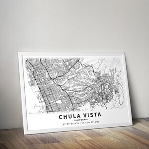 Printable Map of Chula Vista, California, USA With Street Names ...
