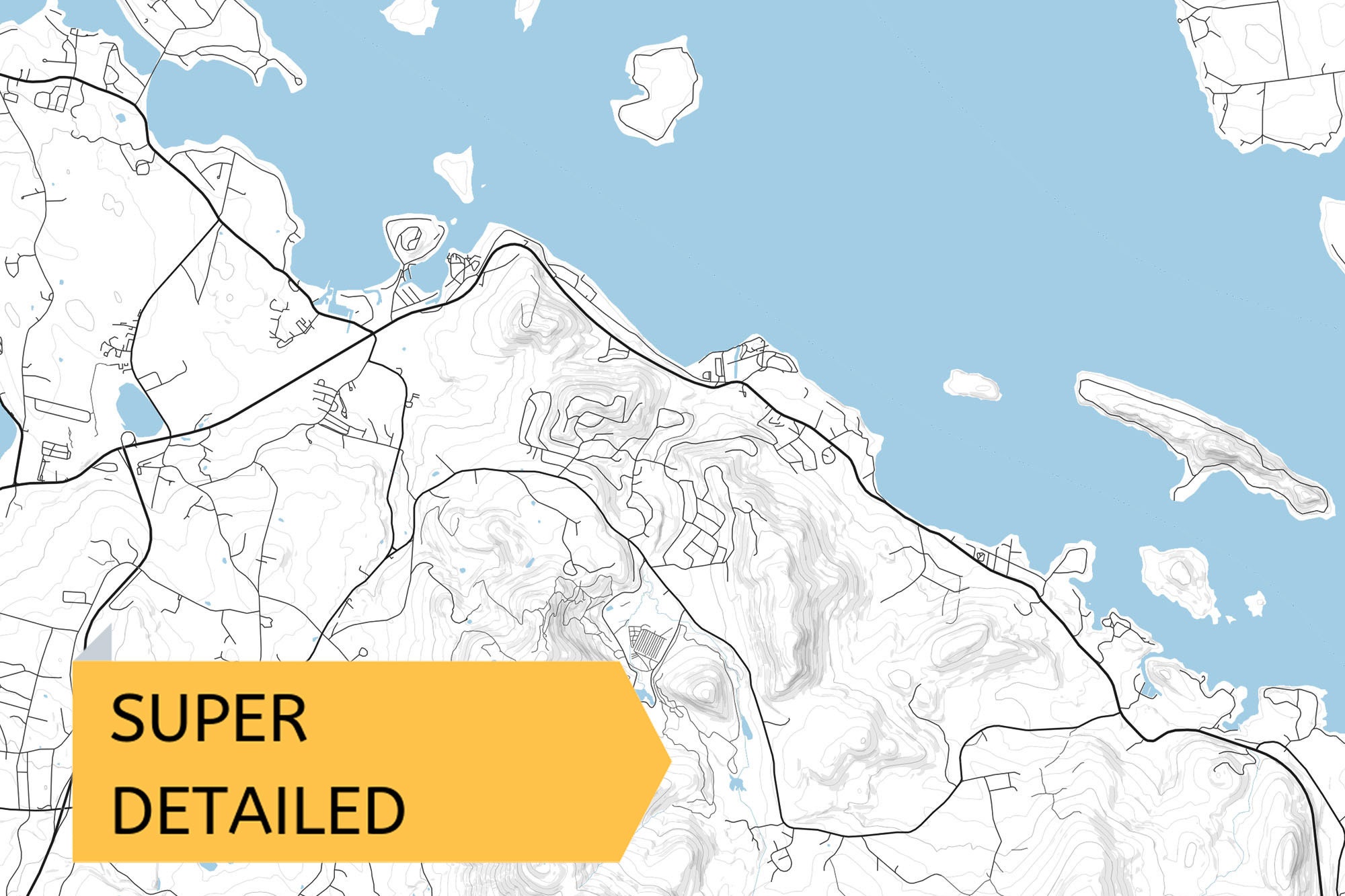Printable Map of Lake Winnipesaukee New Hampshire United - Etsy