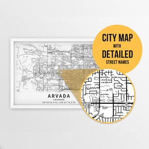 Druckbare Karte von Arvada, Colorado, USA mit Straßennamen - Instant Download ~ Karte ~ ~ Stadt Poster ~ Strassenkarte