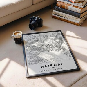 Karta över Nairobi, Kenya med gatunamn, utskrivbar affisch över Nairobi (nedladdning direkt) bild 7