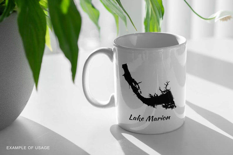 Lake Marion Map SVG South Carolina Map Vector File Instant Etsy