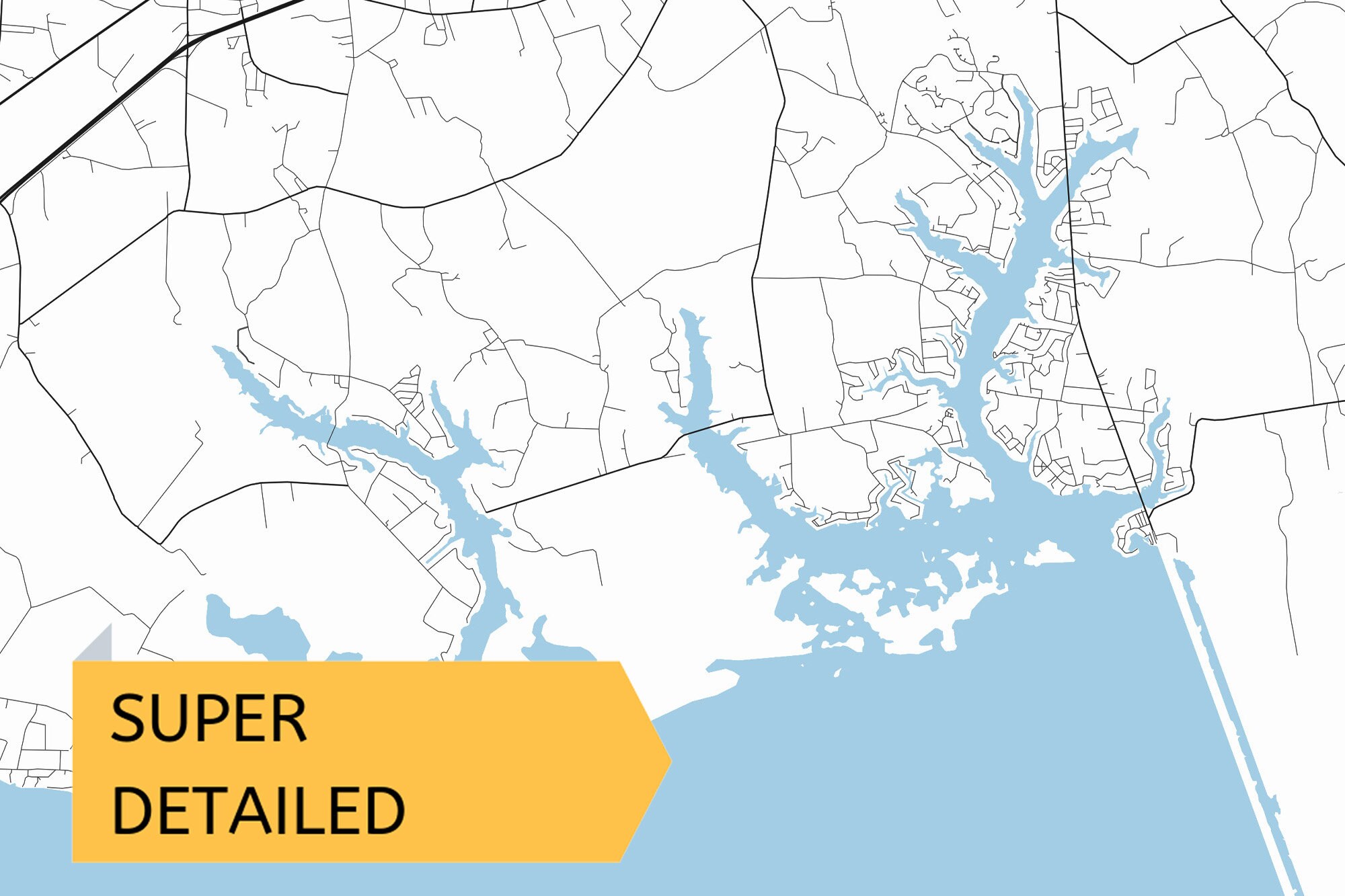 Printable Map of Lake Marion South Carolina United States Etsy