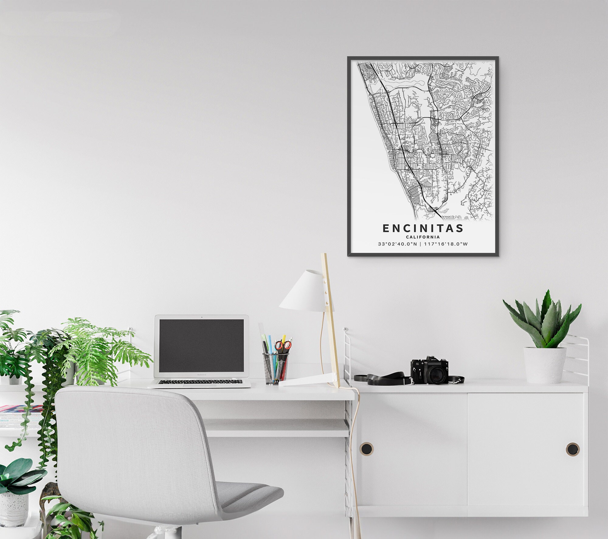Printable Map of Encinitas, California, USA With Street Names - Instant ...