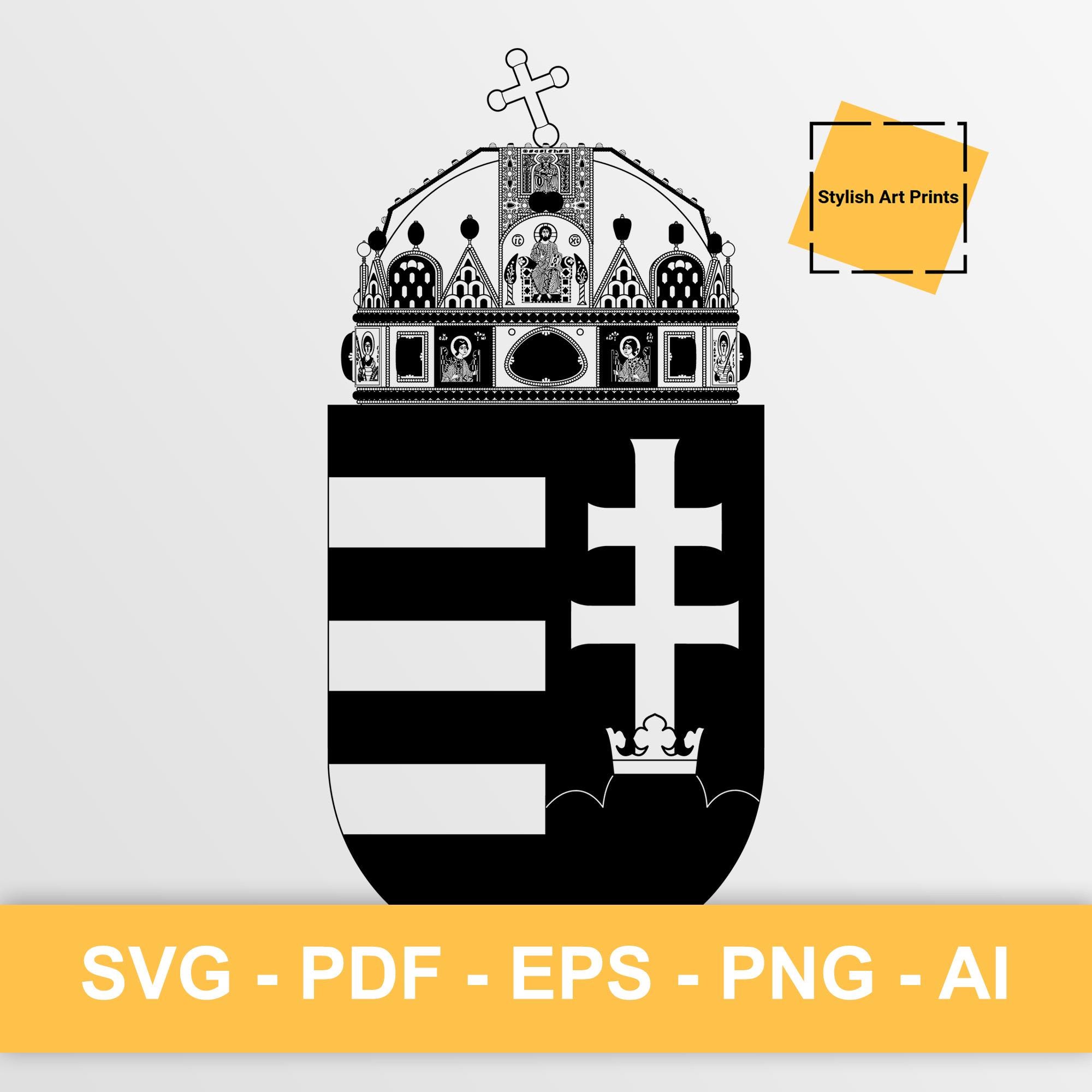 Hungarian Coat of Arms Decal Sticker Magyar Magyarorszag - New Zealand
