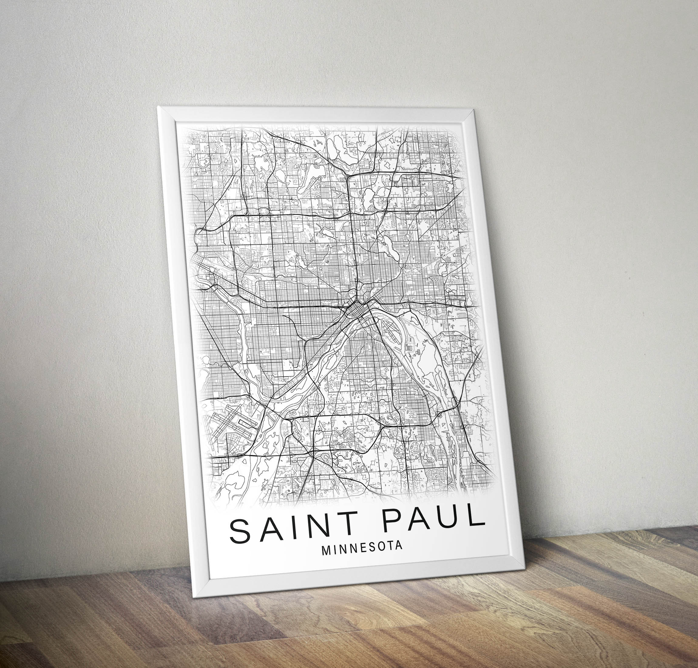 Printable Map of Saint Paul Minnesota United States - Etsy UK