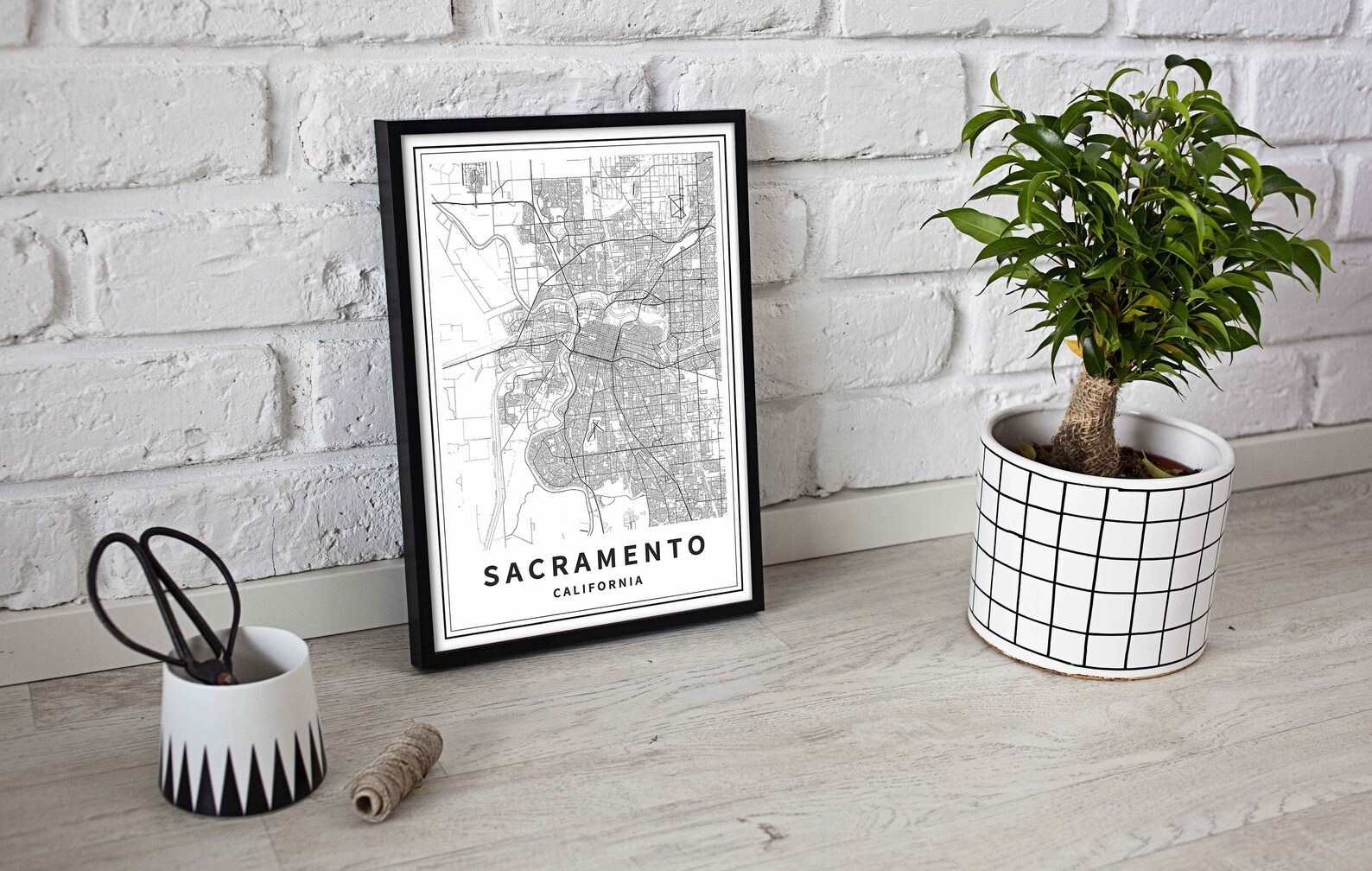 Printable Map of Sacramento California United States | Etsy
