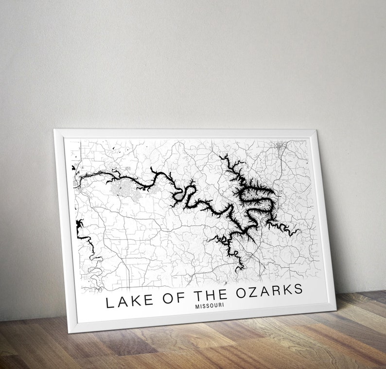Printable Map Lake of the Ozarks Missouri United States | Etsy