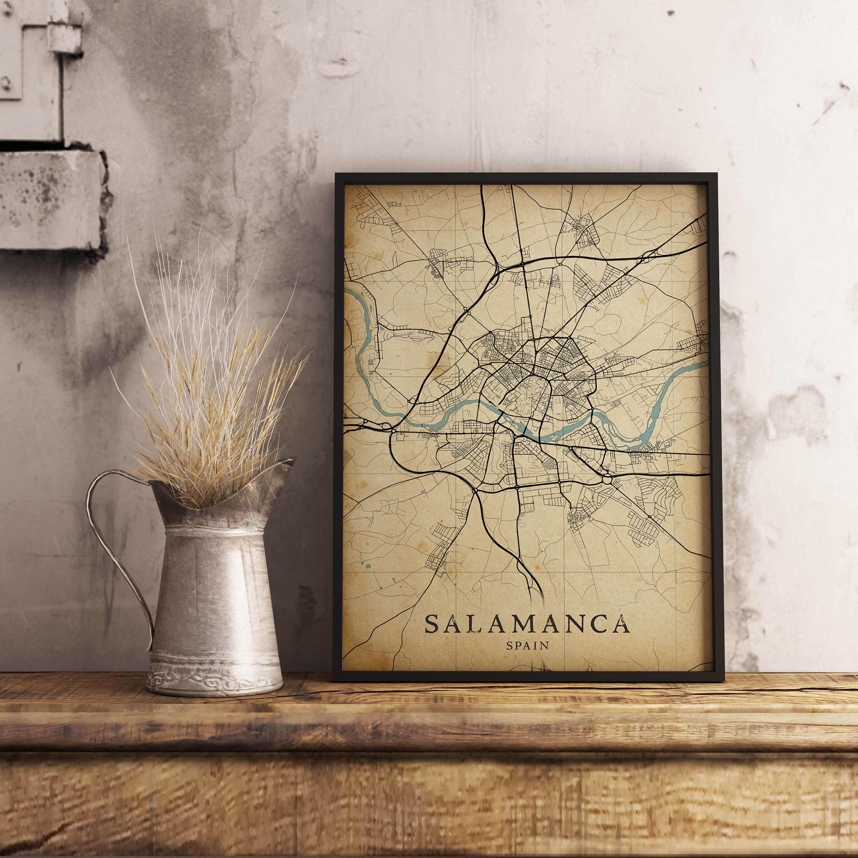 Buy Printable Vintage Map Salamanca Spain España Castile and León Online in