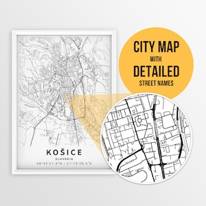 Printable Map of New Jersey, United States with city names and road - Instant Download \ State Map \ Map Art \ Push Pin Map \ Travel Planner