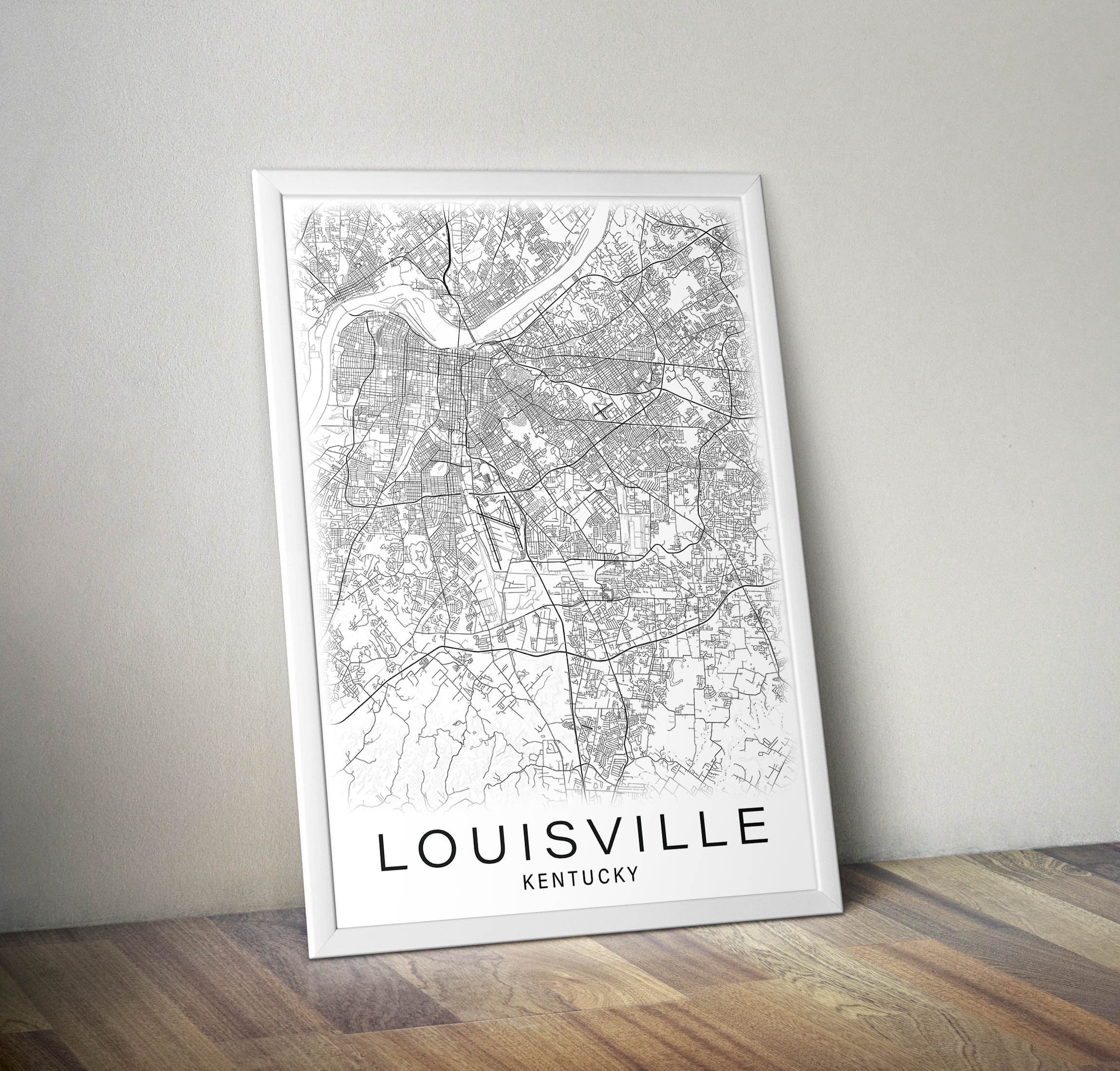 Printable Map of Louisville Kentucky United States Instant | Etsy