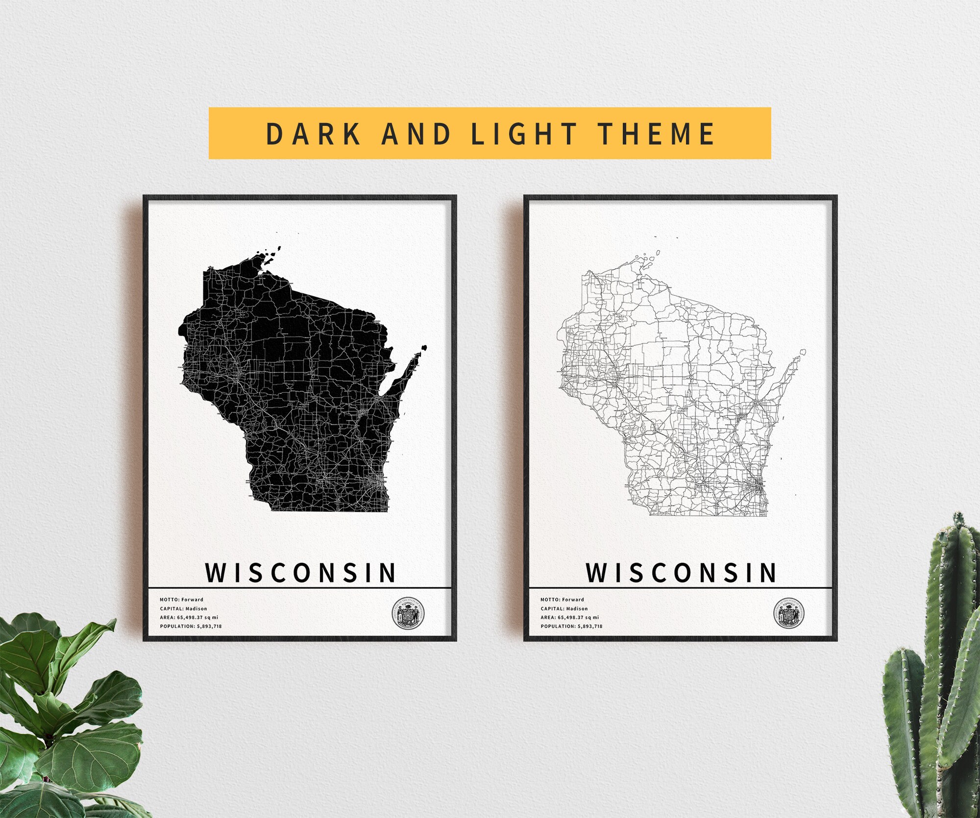 Mapa imprimible de Wisconsin, Estados Unidos con nombres de ciudades y  carreteras - Descarga instantánea \\ Mapa estatal \\ Mapa artístico \\ Push  Pin Map \\ Planificador de viajes - Etsy México, image size:2000x1670