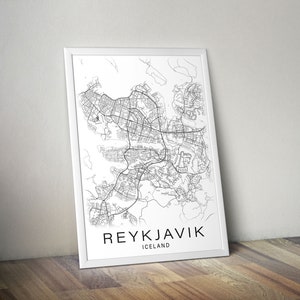 Printable Map of Reykjavik, Iceland - Instant Download \ City Map ...
