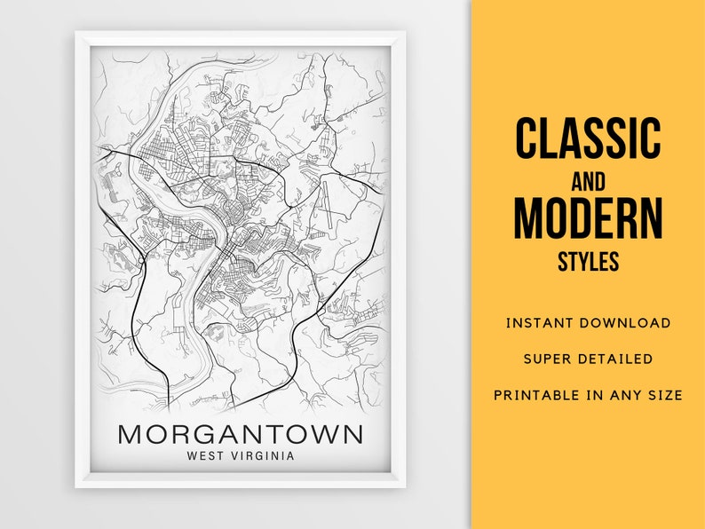 Printable Map Of Morgantown West Virginia WV United States Etsy printable-map-of-morgantown-west-virginia-wv-united-states-etsy