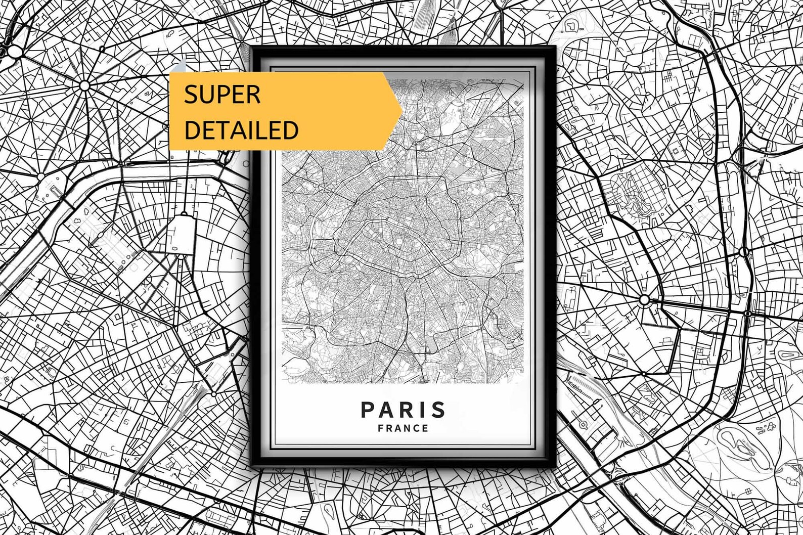 Printable Map of Paris France Instant Download City Map Etsy Printable Map of Paris France Instant Download City Map Etsy