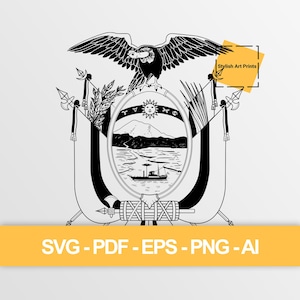 Ecuadors vapensköld vektor Clipart (SVG, PNG, PDF), Ecuadors klippfil — Direktnedladdning