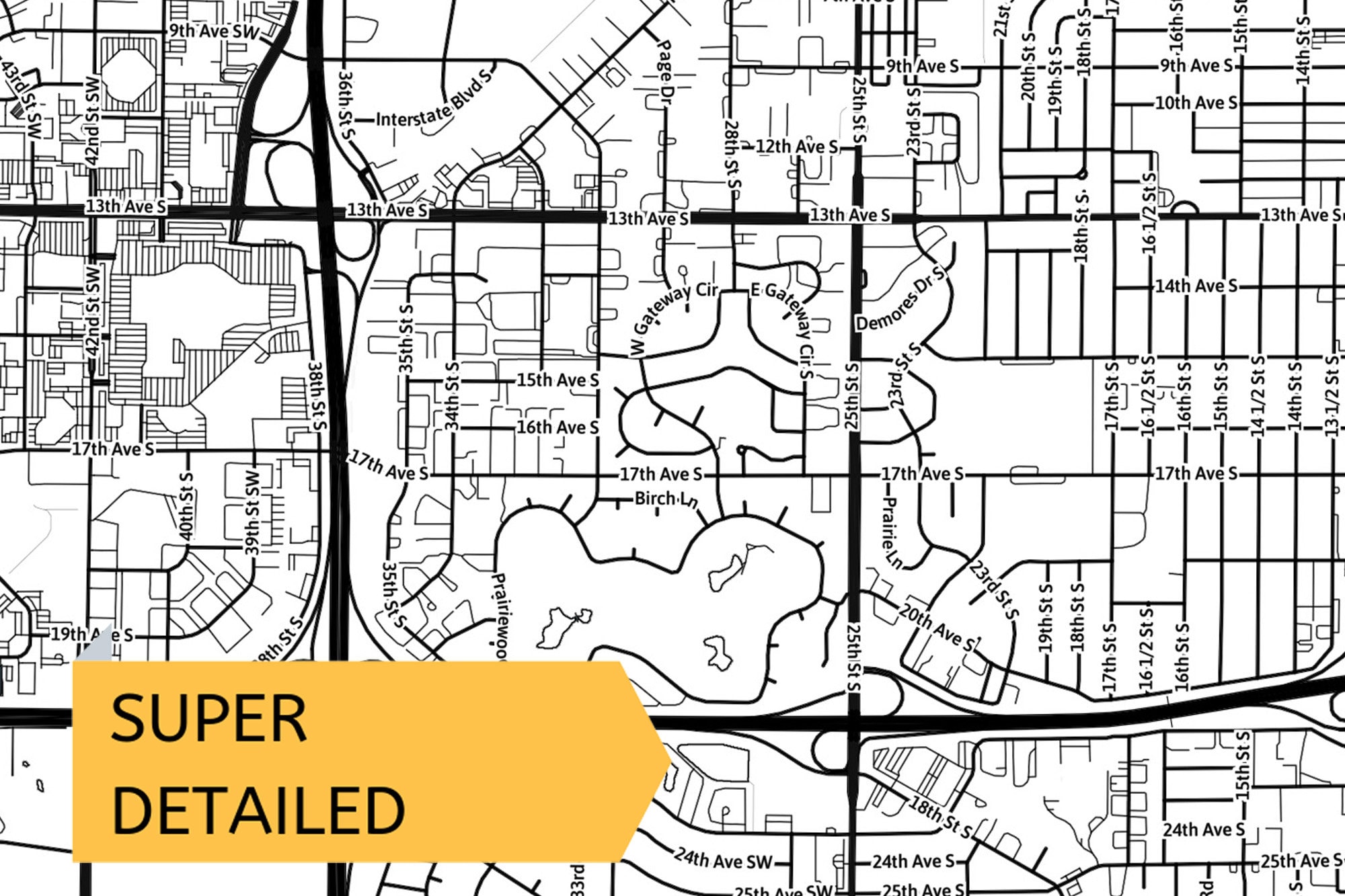 Printable Map of Fargo ND North Dakota United States With - Etsy