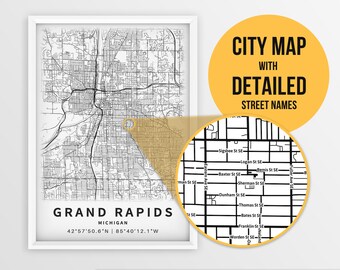 Rapids Map Print - Etsy