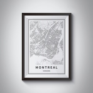 Printable Map of Montreal Canada Instant Download City - Etsy