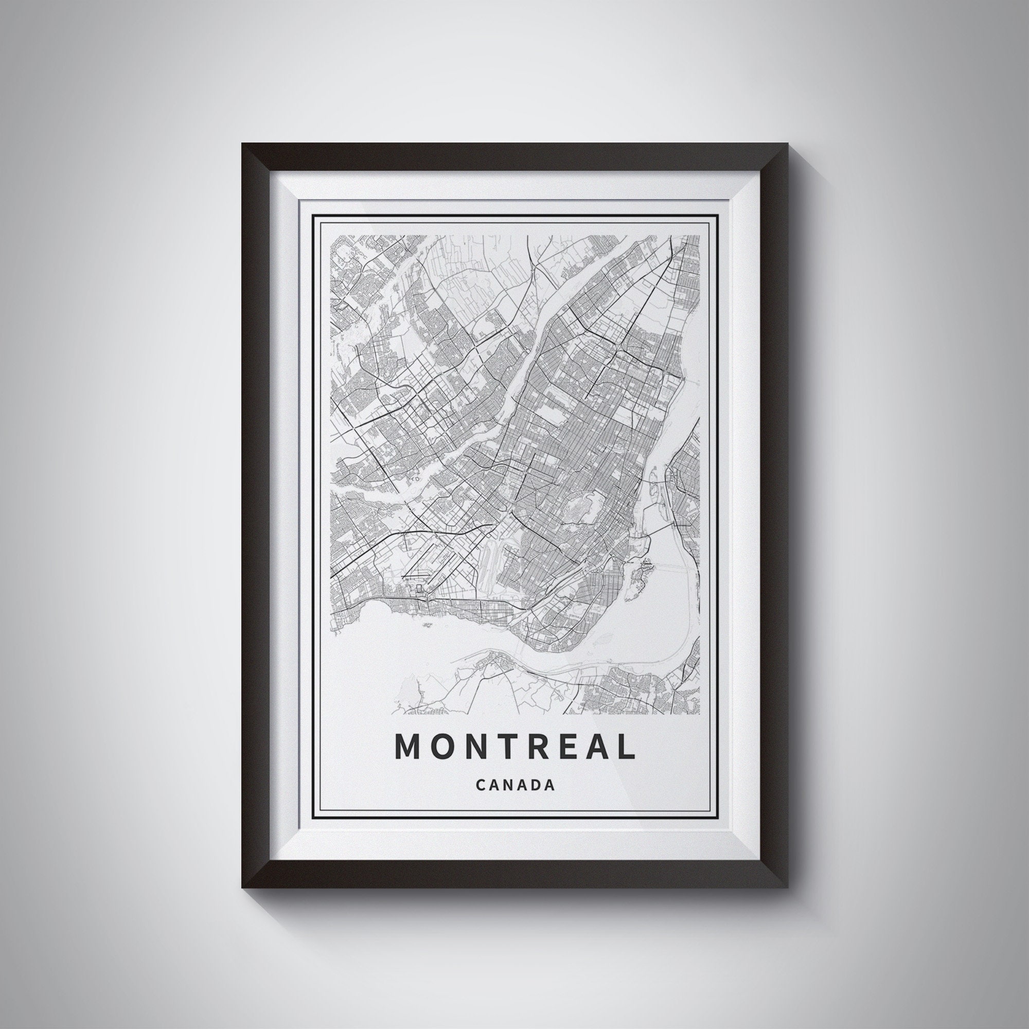 Printable Map of Montreal Canada Instant Download City Etsy