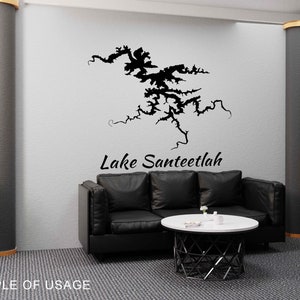 Lake Santeetlah Map SVG North Carolina Map Vector File - Etsy