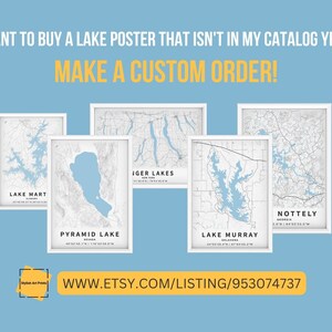 Printable Map of Carlyle Lake, Illinois, US Instant Download Lake Map ...