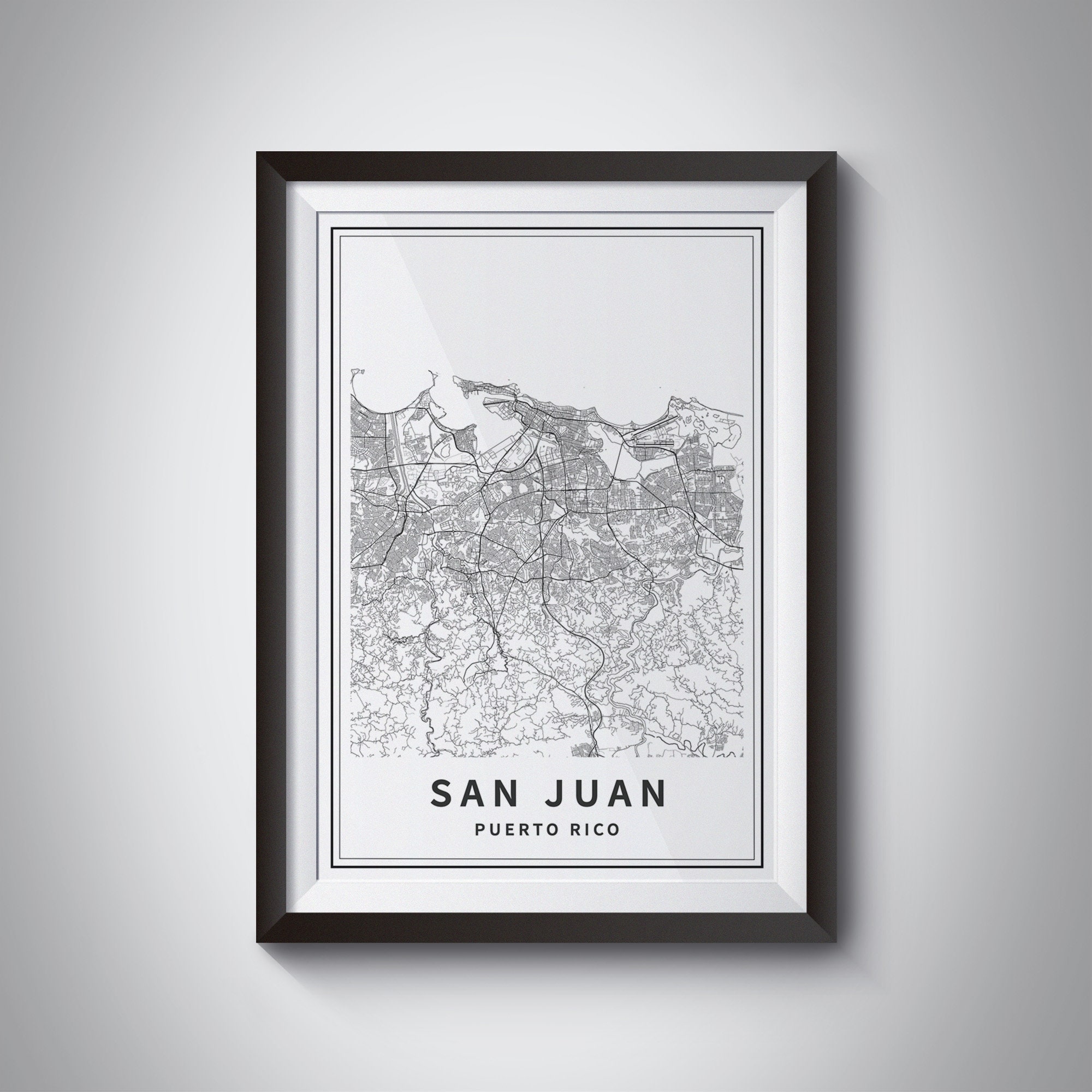 Printable Map of San Juan Puerto Rico Instant Download - Etsy