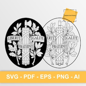 Wapen van Frankrijk, Frankrijk Vector Clipart - SVG \ PNG \ PDF \ Instant Download \ Cutting \ State Sign \ Vlag \ Embleem Frankrijk \ France Crest