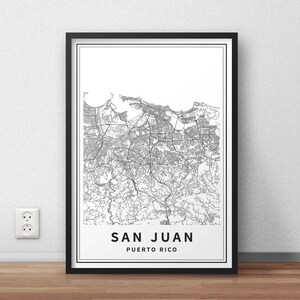Printable Map of San Juan Puerto Rico Instant Download - Etsy
