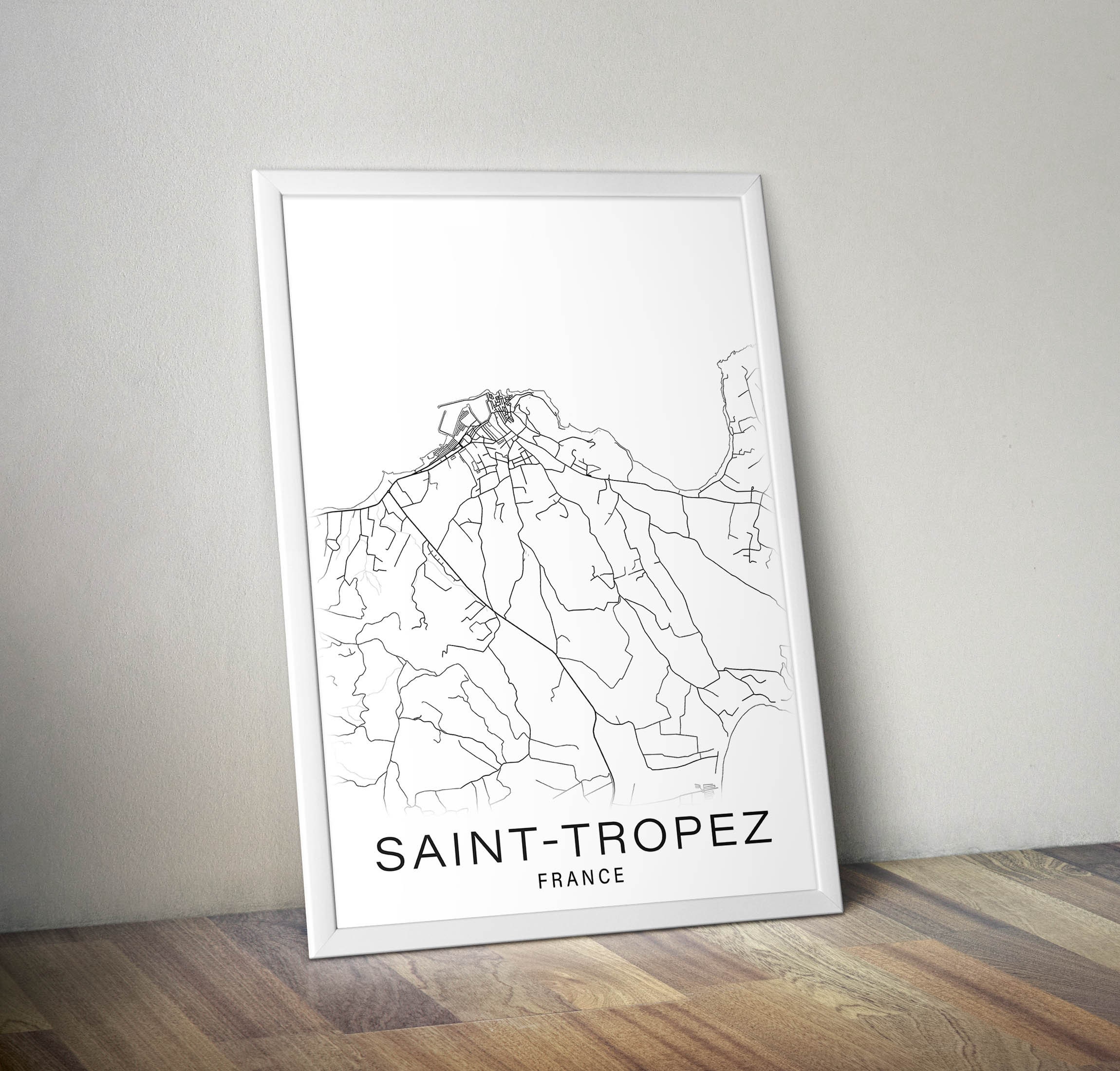 Printable Map of Saint-tropez France Instant Download - Etsy UK