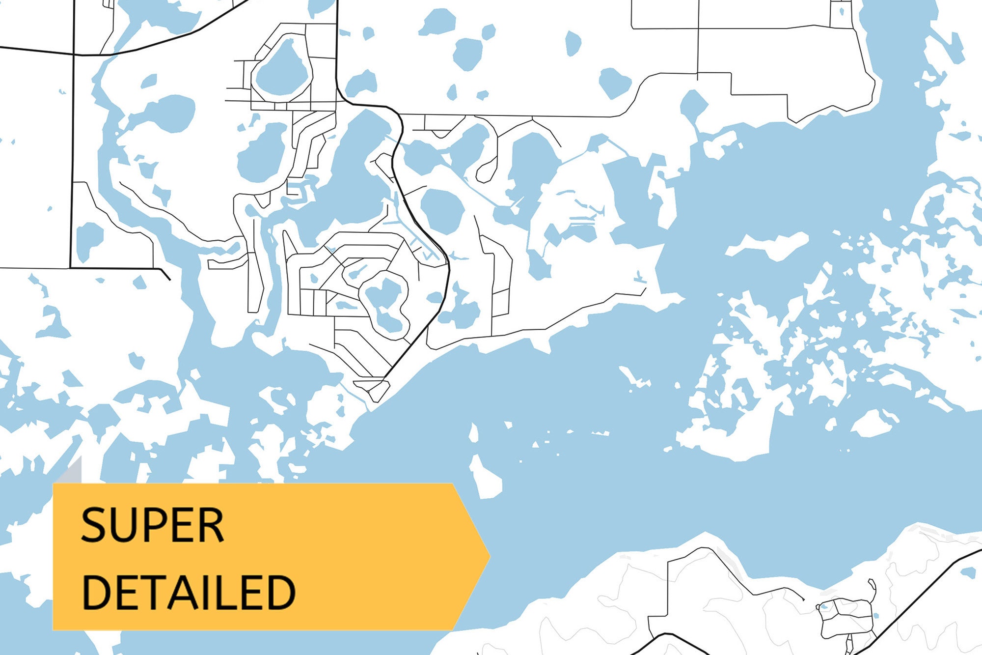 Printable Map of Lake Seminole and Florida United Etsy