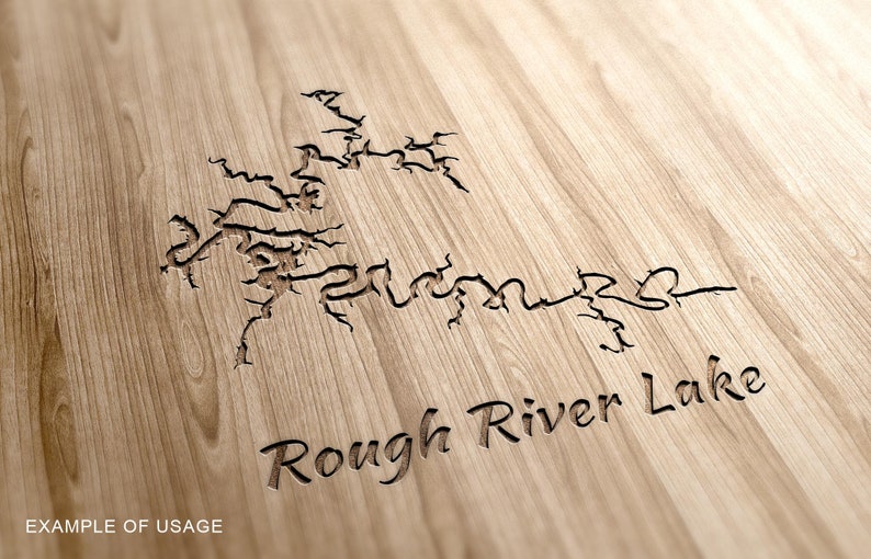 Rough River Lake Map SVG Kentucky Map Vector File Instant Etsy
