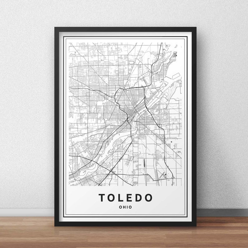 Printable Map of Toledo Ohio OH United States Instant - Etsy