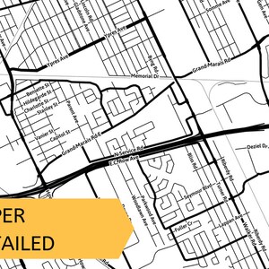 Printable Map of Windsor, Canada With Street Names - Instant Download ...