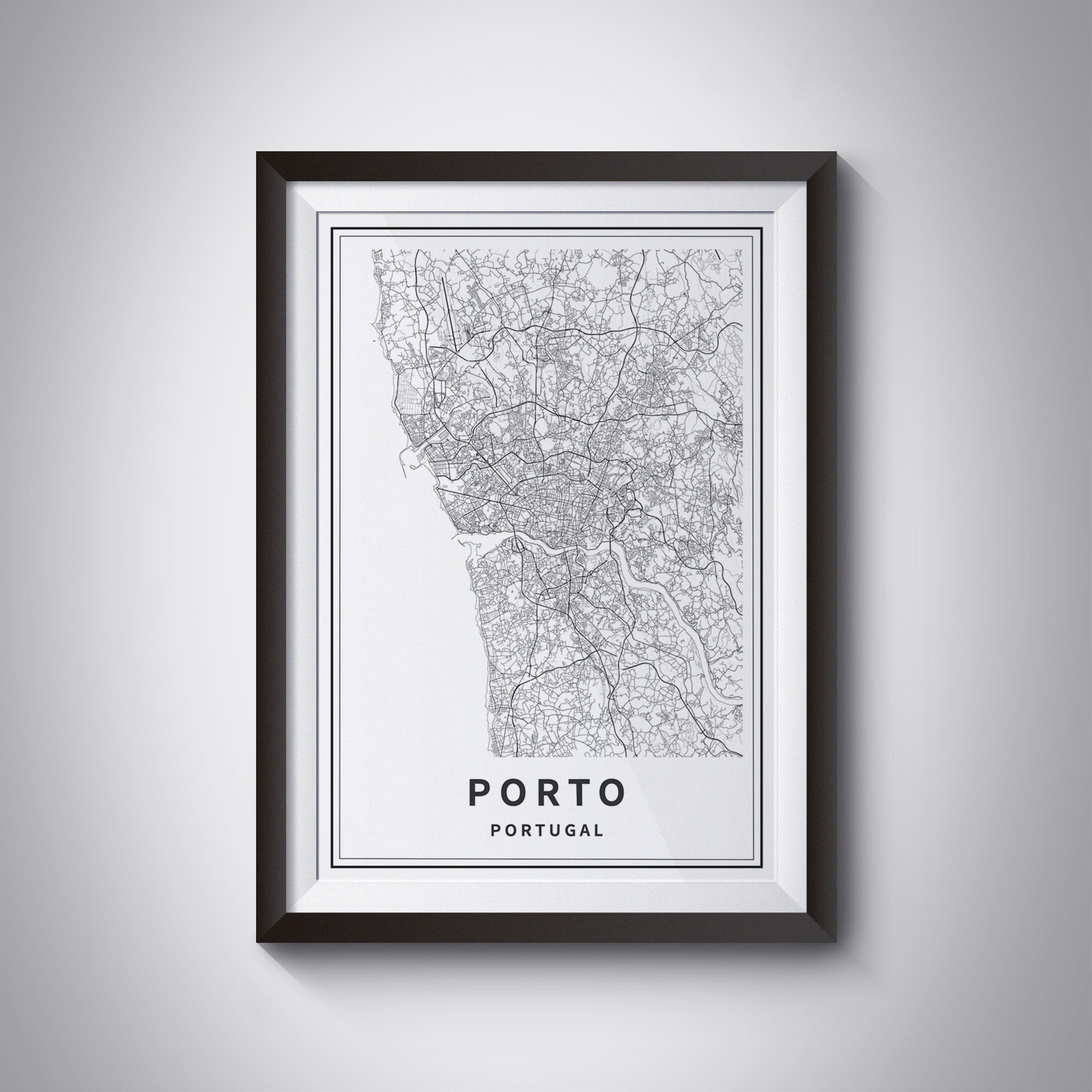 Printable Map of Porto Portugal Instant Download City Map Etsy