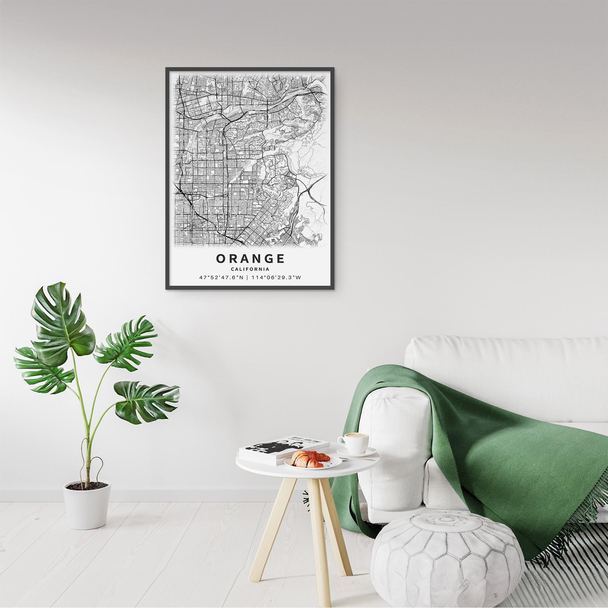 Orange California Map With Street Names, Printable Orange City