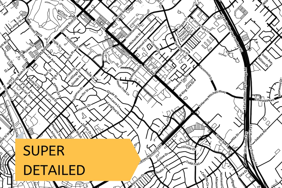 Printable Map Of College Station Tx