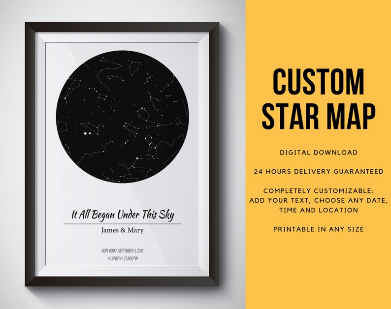 Custom Star Map Star Chart Anniversary - Il 794xN.2168337693 Mkrr 